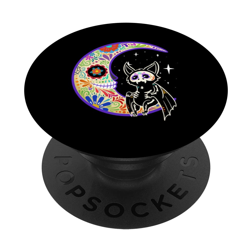 Bat Dia de Los Muertos Skeleton Sugar Skull PopSockets Swappable PopGrip