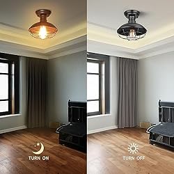 2 Pack Farmhouse Flush Mount Ceiling Light - Easric