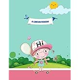 4-Line Notebook: Handwriting Practice paper for Kids.