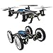 Taotuo Flying Quadcopter Car Remote Control Car and Quadcopter Drone (Black2)