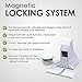 Premium Magnetic Child Safety Locks, No Drill, 8 Locks & 2 Keys for Baby Proofing Cabinets, Drawers, & More, Ideal Baby Shower Gift, Free Bonus - White