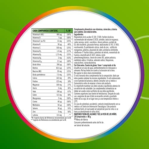 Adultos Y Adolescentes, Complemento Multivitamínico, Sin Gluten, 30 Comprimidos