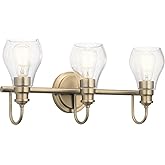 Kichler 45392CLZ Greenbrier Vanity, 3-Light 300 Total Watts, Classic Bronze