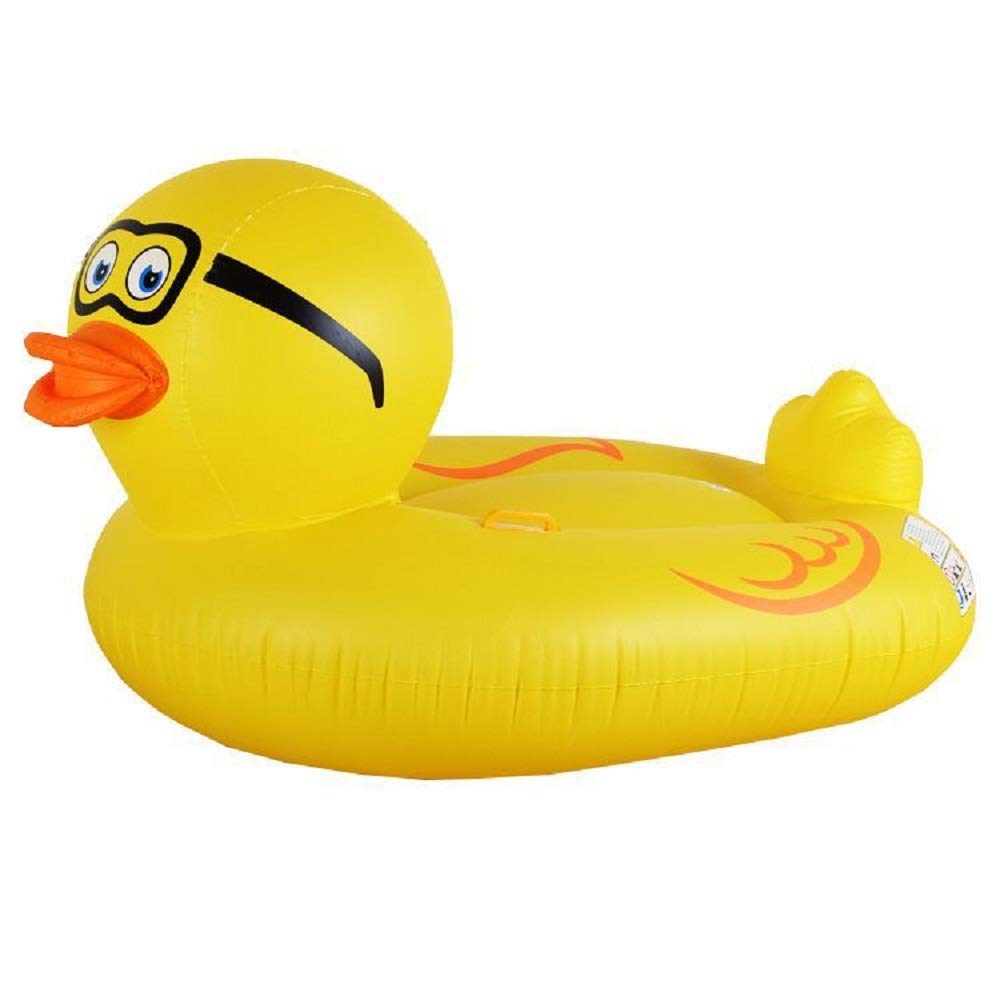 巨大で膨脹可能なゴム製アヒルのプールの浮遊物 - プールまたは浜のための目新しさの屋外のラウンジャーそしてかわいいおもちゃ - 大人そして子供両方のために大きい   B07PRF291R