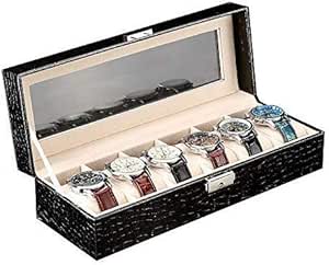 HJ Inicio Caja de reloj Cajas Para Joyas Hombre Mujer Regalo Viaje