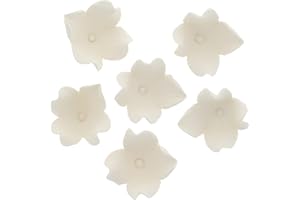Global Sugar Art Hydrangea Blossom Edible Sugar Cake Flowers, White Unwired, 36 Count by Chef Alan Tetreault