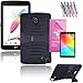 LG G Pad 2 8.0 /G Pad F 8.0 Case, EpicGadget(TM) Heavy Duty Hybrid Case Full Protection Cover with Kickstand For LG Gpad 2 8 / Gpad F 8+ G Pad 2/F 8.0 Screen Protector and 1 Stylus (Black/Black)