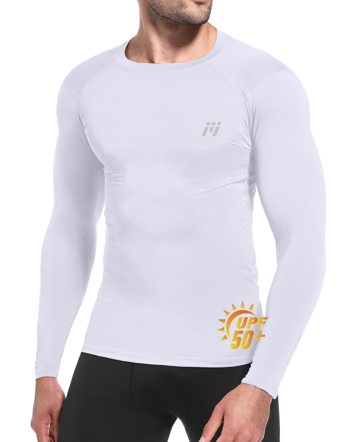 MEETWEE Herren Langarm Rash Guard UPF 50+ UV Tshirt Top Schwimmen Männer Surfen Schnelltrocknend Atmungsaktiv