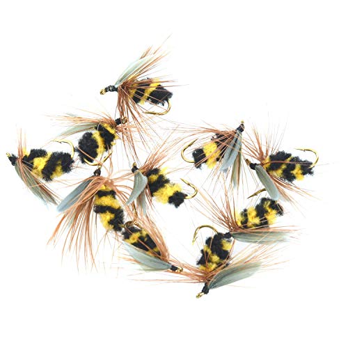 Acamptar 10 Pièces 10 Appats Artificiels Leurre Bourdon Mouche Mouche Truite Leurres Artificiels Leurres De Pêche Bionique Abeille Appats De Pêche Appats Mouche Appats