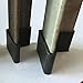 BLUECELL 10PCS Black Color L Shape Rubber Covers Furniture Angle Iron Foot Pads,38x38mm