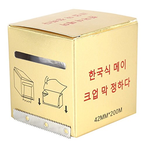 Adecco LLC 2 Rolls Disposable Eyebrow Tattoo Plastic Wrap Preservative Film, Make Up Transparent Plastic Roller for One-Way Eyebrow Lips Permanent Makeup Accessories