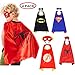 SPESS Comics Cartoon Hero 4Pcs Capes and Masks Costumes for Kids