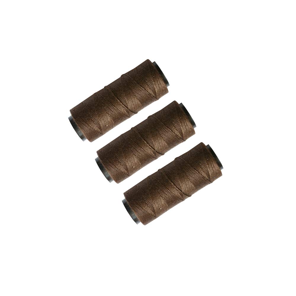 3 Rolls Sewing Thread for Hair Weave Bundles, Hair Extensions, Sewing Hair Weft, Making Wig DIY Weaving Thread (Dark Brown)