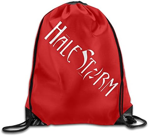 BYDHX Halestorm Rock Band Logo Drawstring Backpack Bag White