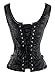 Kimring Women's Gothic Steampunk Jacquard Overbust Corset Vest with Buckles