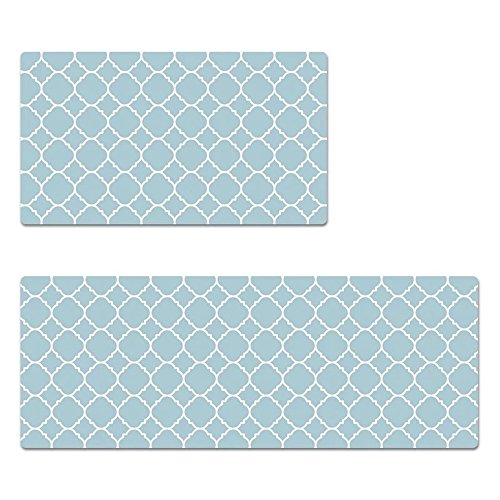 image for Ustide 2 Piece Creative Non-Slip Kitchen Mat Rubber Backing Doormat Ru