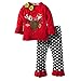 Big Elephant Baby Girls' 2 Piece Christmas Elk Tee and Pants Clothing Set G97