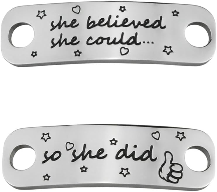 Rantanto 1 Pair Shoe Lace Tag Inspirational Shoe Lace Charm For Female