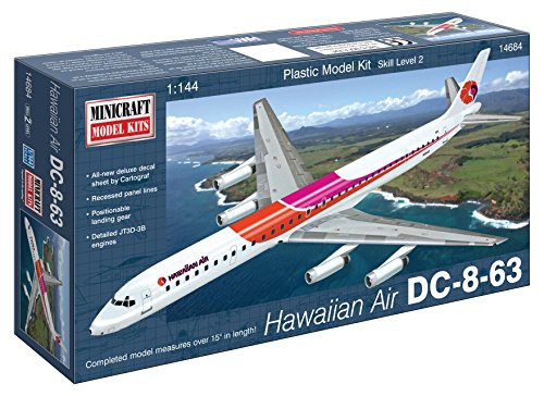 Minicraft DC-8-63 Hawiian Air Model Building Kit, 1/144 Scale