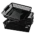 Begale 6-Pack Desktop Storage Basket for Office Supplies, File, Letter and Document Organizer, Black