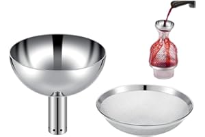 Ludnsghsjk for Wine Aerator Shower Funnel with Mesh Sediment Strainer Stainless Steel Decanter Funnel,for Wine Lover Gift