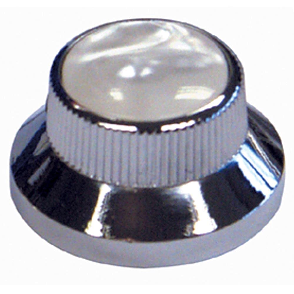 GT BELL KNOBS- CHROME/WHITE- PACK/2