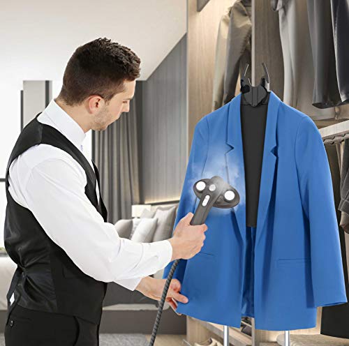 Professional Series Garment Steamer Accessories for Clothes Dual-Pro Iron & Pressurized with Heavy Duty 1800 Watt Power and a Large Water Tank, Built-in Ironing Board and Deluxe Garment Hanger