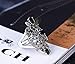 Yfnfxl Women Crystal Rhinestone Vintage Rings Black Marcasite Cocktail Statement Silver Ring