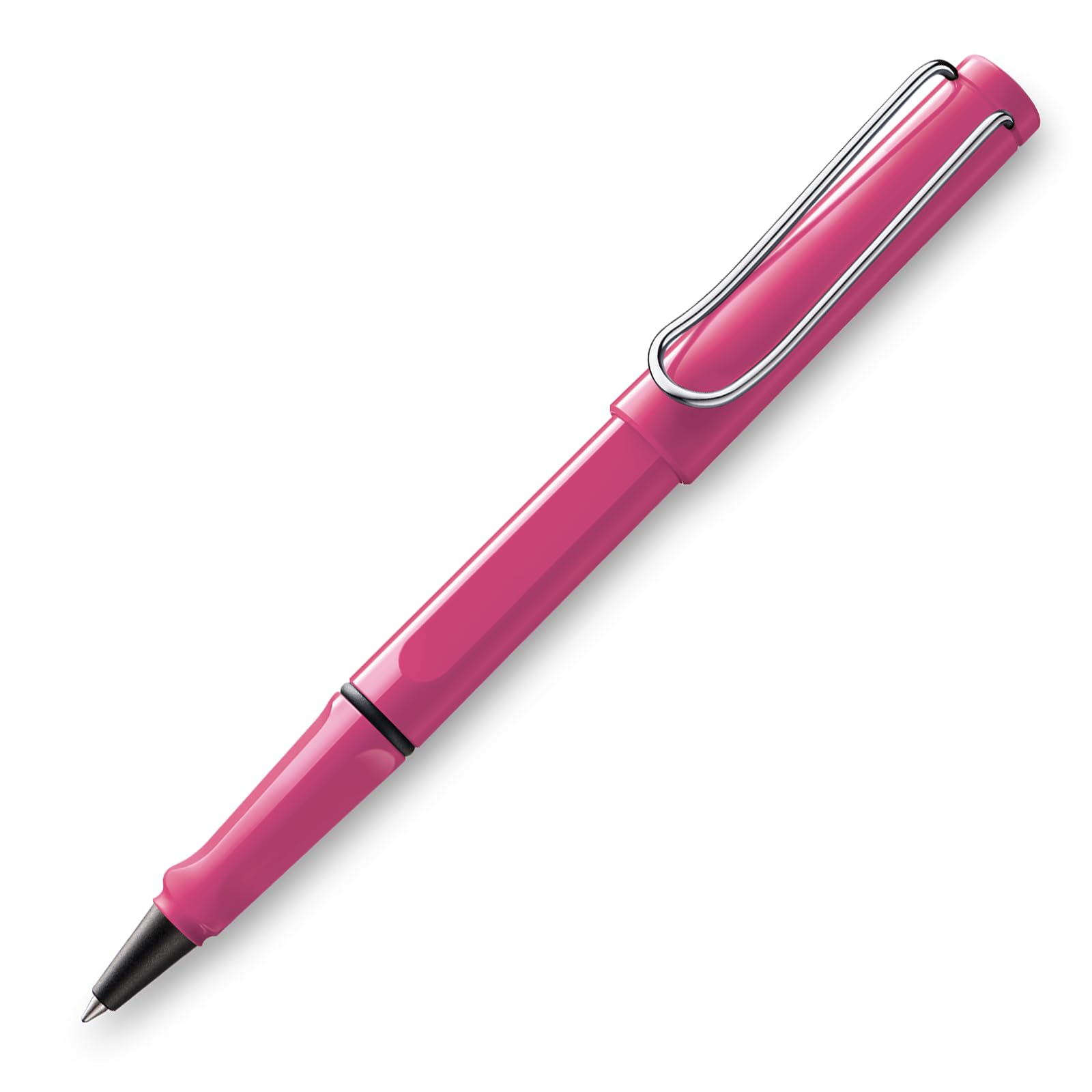 Lamy Safari Rollerball Pen - Blue Ink - Medium Nib - Single Pen (Pink)