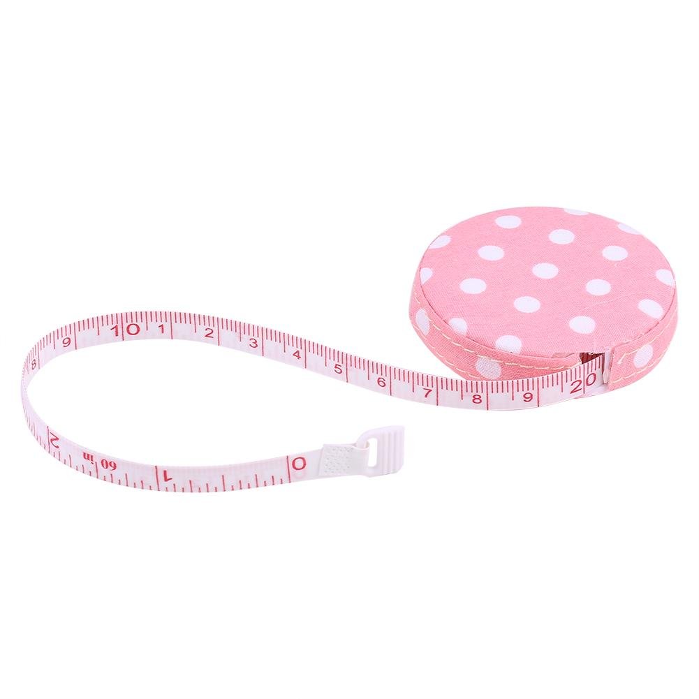 Ausla Measuring Tape for Body, 150 cm/60 inch, Soft Retractable, White with Dots, for Sewing, Fabric, Tailor