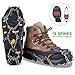 MIABOO Ice Cleats Crampons Traction Sonw Grips with 19 Stainless Steel Spikes and Durable Silicone, Shoe Talons Anti-Slip Boots Spikes for Hiking Fishing Walking Climbing Mountaineering