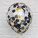 Mybbshower Black Gold White New Years Eve Paper Confetti Wedding Table Scatter Bachelorette Reception Decoration Pack of 5000 Pieces
