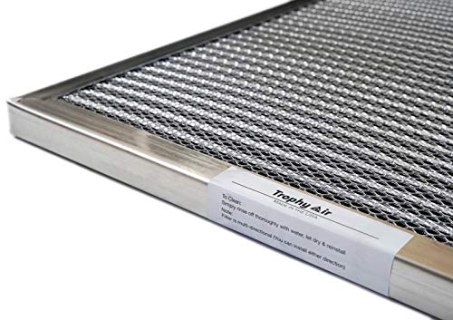 Trophy Air Electrostatic Air Filter Replacement 20x25x1 | HVAC Conditioner Purifier | Purify Allergens for Cleaner, Healthier Home Environment | Replacement AC Furnace Air | Made in The USA (20x25x1)