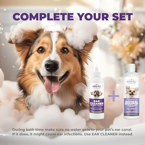 Mighty Petz Dog Ear Cleaner – Gentle Pet Ear Wash for Routine Ear Hygiene for Dogs and Cats, 8 oz