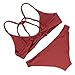 RUUHEE Cut Out Vintage Pin up 2 Piece Bikini Swimsuit for Women (FBA Optional) (M(US Size 4-6), Red-5)