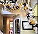 Large White Black and Gold Balloon Garland Arch Kit - Perfect Ballons for Baby or Wedding Shower Party Decorations - Giant Gold Black and White Baloon Arch Kits Wall Balloons