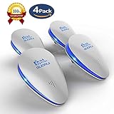 Ultrasonic Pest Repeller, Electronic Pest Repeller Plug in for Bugs and Insects, Mice Repellent to Repel and Prevent Mouse, Ant, Mosquito, Spider, Rodent, Roach,Child and Pets Safe Control(4 Packs)