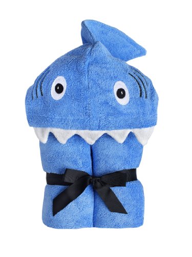 Yikes Twins Child Hooded Towel - Blue Shark