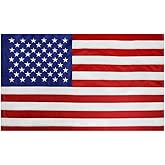 G128 American USA Flag | 1x1.5 Ft | ToughWeave Series Pole Sleeve Embroidered 210D Poly | NO Grommets, NO FLAGPOLE Included | Country Flag, Embroidered Stars, Sewn Stripes, Indoor/Outdoor