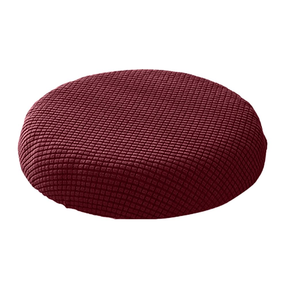 IMIKEYA Round Stretch Chair Seat Cover Elastic Stool Cover Non-Slip Washable Office Chair Slipcover Soft Protective Dining Chairs Cushion Pad Cover for Bar Home Restaurant Wedding Party Decor(Red)