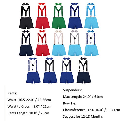 image for IBTOM CASTLE Baby Boys First Birthday Adjustable Y Back Elastic Clip S