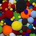 Craftier Crafters Pom Poms 1000 Pcs 16 Colors 5 Sizes in Jar