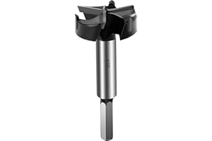 TIBOO DAY 1-3/8 inch(35mm) Forstner Drill Bits,3-Cutter Tungsten Carbide Tipped Forstner Bit for Hard Wood,Wood Hole Drill Bit for Wood Plastic Plywood.