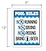 Honey Dew Gifts, Funny Pool Sign, Pool Rules Bring Beer, 9 inch by12 inch, Pool Signs and Decor, HDG-1080