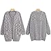 Futurino Women's Cable Knitted Boyfriend Pocket Open Front Cardigan, one size, Heathered