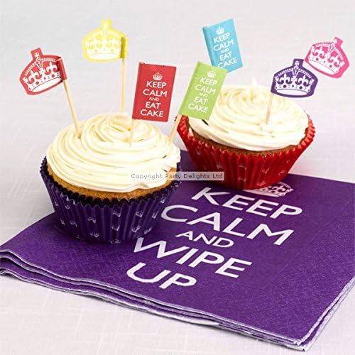 Keep Calm and Party on Cupcake Picks