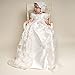 Stunning Baby Lace Satin Christening Dress Baptism Gowns with Bonnet 3-24M (6M)