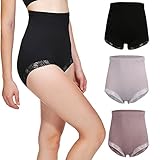 BOMIMI Women's Shapewear Lace Hi-Waist Panty Tummy Control Panties Seamless Body Shaper Pack