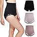 BOMIMI Women's Shapewear Lace Hi-Waist Panty Tummy Control Panties Seamless Body Shaper Pack