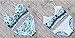 EVALESS Womens Tribal Pattern Boho Jewelry Bohemian Padded Chic Bikini swimwear Medium Light Blue